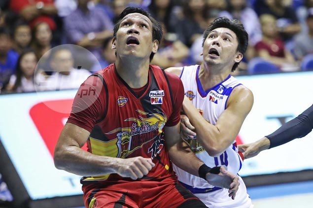 Strenuous defensive job on June Mar Fajardo taking a toll on Ian Sangalang's offense