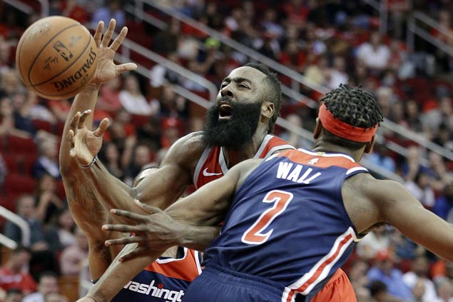 James Harden scores 38, flirts with triple-double as Rockets rout Wizards