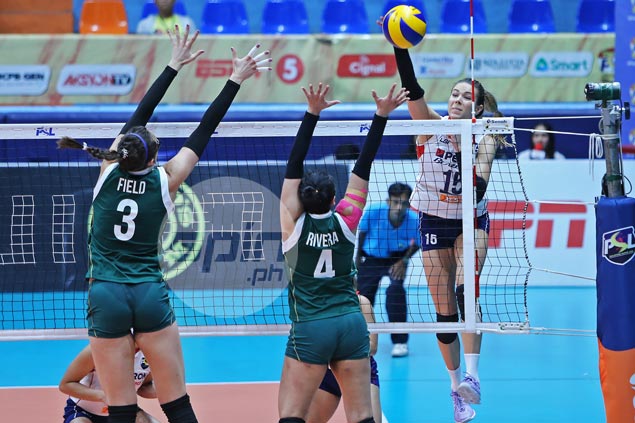 Lindsay Stalzer admits Petron spikers' minds elsewhere in upset loss to Sta. Lucia