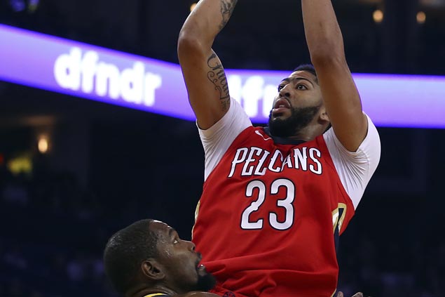 AD outduels KD as Pelicans end long run of futility against Warriors