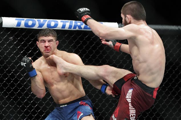 Khabib claims title belt stripped from McGregor, then calls out Georges St-Pierre