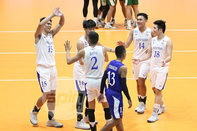 Ateneo, FEU dispatch separate foes to forge three-way tie for UAAP men's volley lead