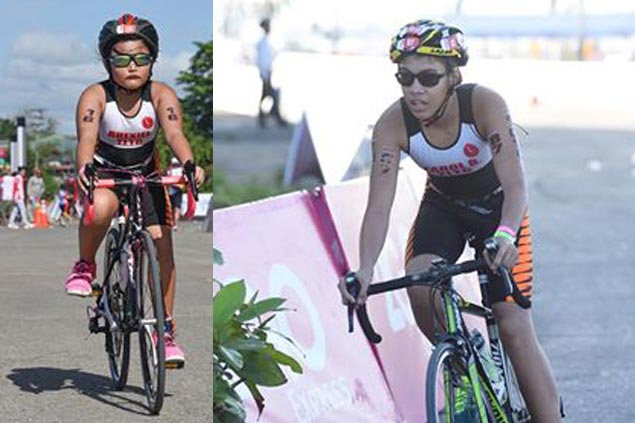 Siblings Earol and Rhexiel Belonguil of Cebu stamp mark in Davao age-group triathlon