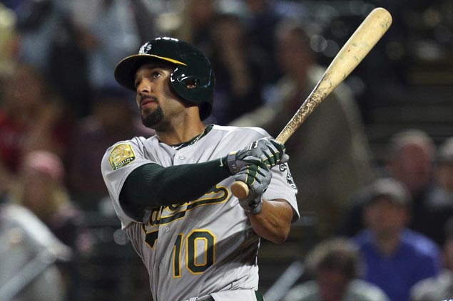 Marcus Semien's tiebreaking homer ignites six-run ninth-inning outburst as A’s down Rangers