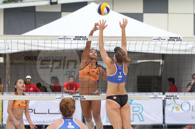 Sisi Rondina, Dzi Gervacio beat Canadian pair to reach FIVB beach volley quarterfinals