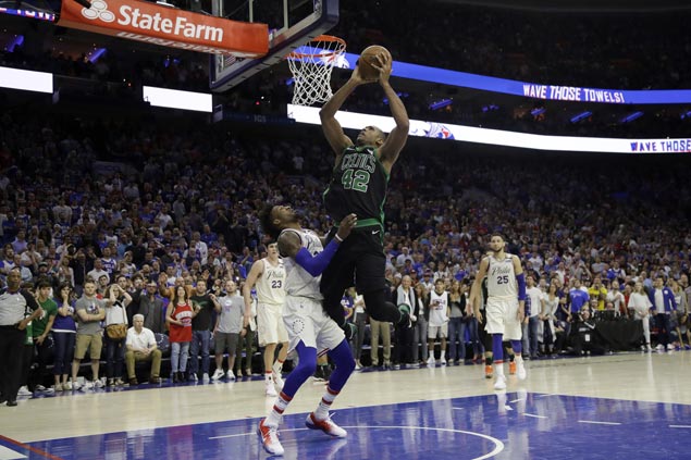 Celtics a win away from Eastern conference finals with wild OT win over 76ers