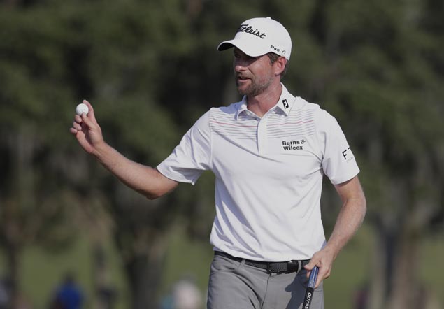 Webb Simpson ties course record 63 to move five strokes clear in The Players Championship