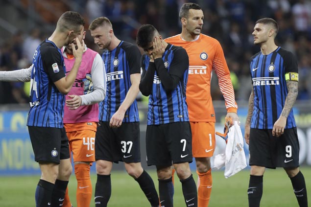 Midtable Sassuolo scores big win and leaves Inter’s Champions League chances in tatters