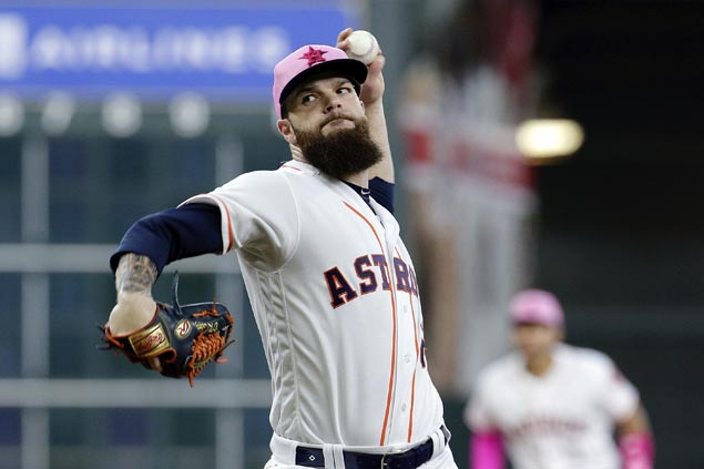 Dallas Keuchel tosses seven shutout innings to lead Astros over Rangers