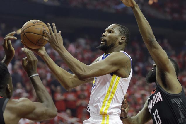 Strong second half allows Warriors to take huge road win over Rockets in opener of West finals