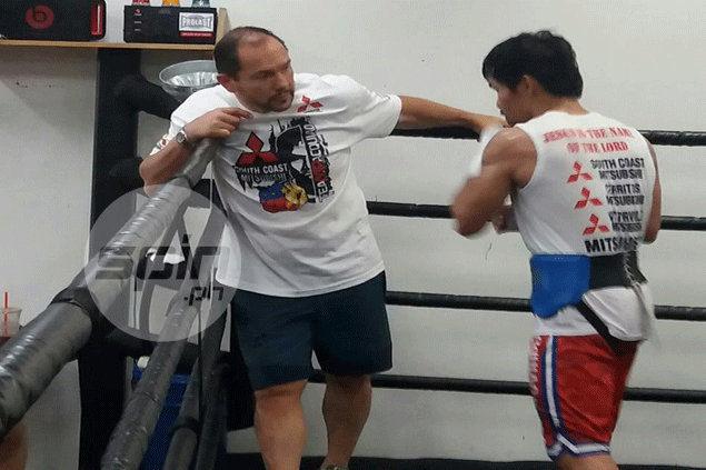 Conditioning coach Justin Fortune arrives as Pacquiao quashes rumors fight with Matthysee to be postponed