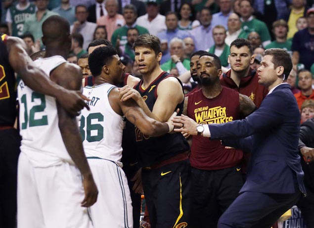 Action heats up early and Larry Nance, Marcus Morris scuffle in Cavs-Celtics Game Five