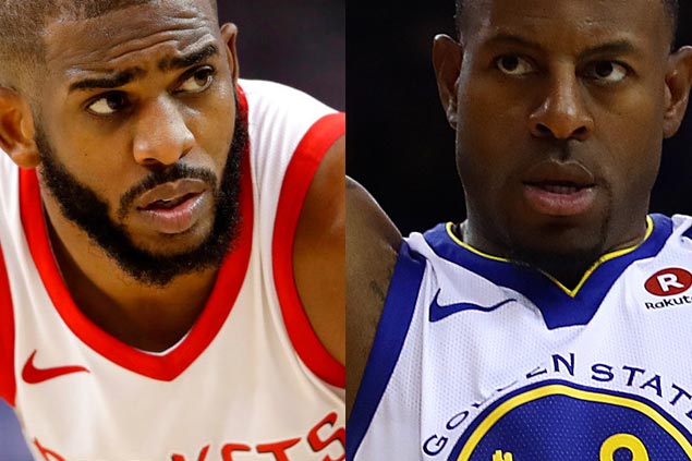While Rockets are down one starter in CP3, Dubs hope to get one back as Andre Iguodala recovers