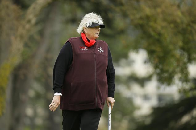 Laura Davies playing against men in Denmark stop of Staysure Tour