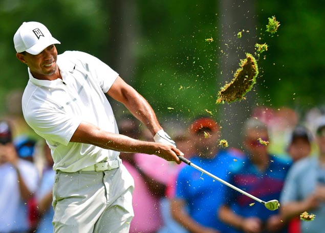 Tiger Woods catches fire in backnine to salvage even-par 72 at the Memorial