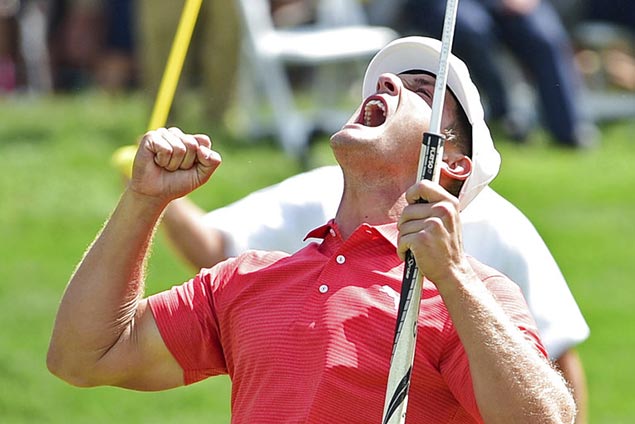Bryson DeChambeau winds up on top after three-way playoff in the Memorial