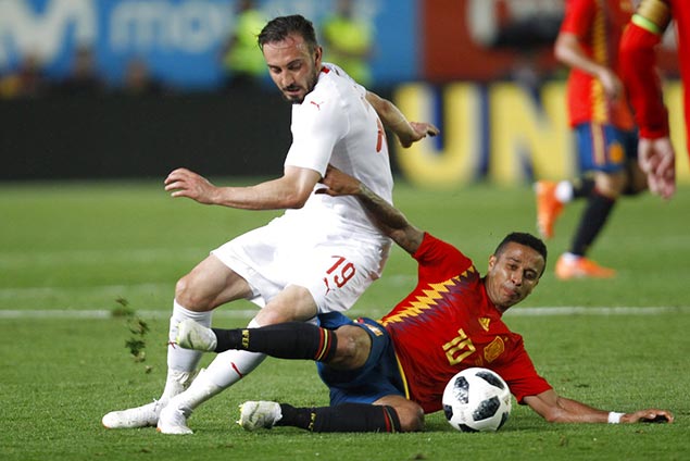 Switzerland holds Spain to a draw in final tuneup match for World Cup