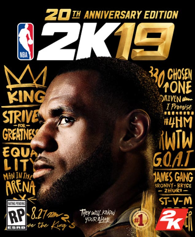 Anniversary celebration fit for a king as LeBron James graces cover of NBA 2K19