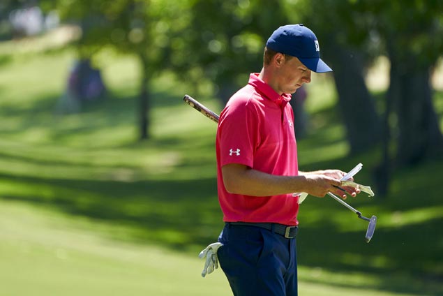 Although exasperated, Jordan Spieth believes he is close to ending mini-slump