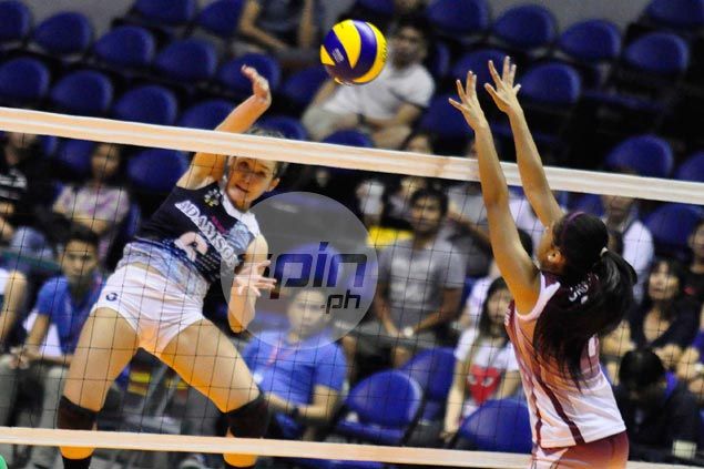 Adamson Lady Falcons avoid collapse, turn back UP Lady Maroons in five to force three-way tie for third