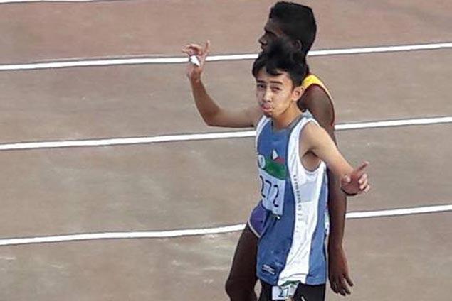 Young Eduard Buenavista settles for silver medal in steeplechase event of Children of Asia International Games