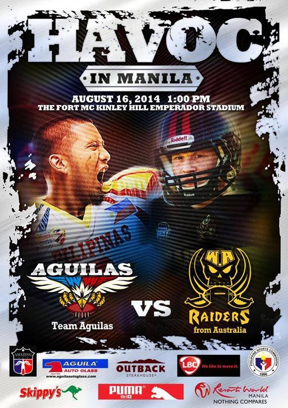 Pilipinas Aguilas break new ground with American football friendly against  Australian Raiders