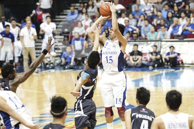 Ateneo snaps two-game skid by beating Adamson behind Ravena's near triple-double