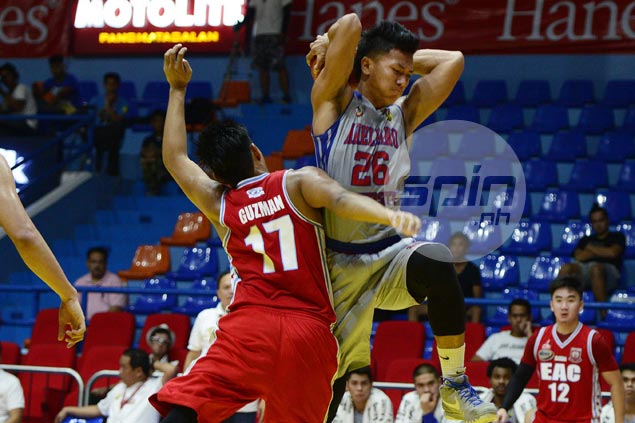 Double-doubles by Lervin Flores, Jio Jalalon power Arellano past EAC