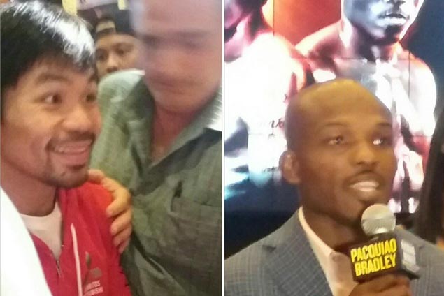 Pacquiao, Bradley arrive at MGM Grand in Las Vegas