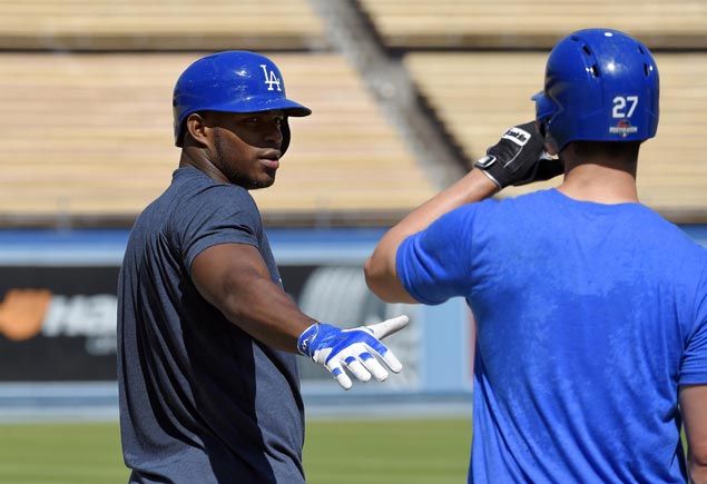 LA Dodgers yet to reveal roster for NL Division Series, but Yasiel Puig he's on it