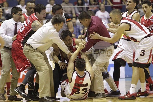 Salud summons Calvin Abueva, Arwind Santos, SMB ballboy, five others for respective roles in 'basketbrawl'