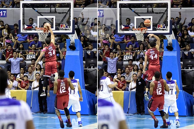 Ginebra guard Chris Ellis blames slippery ball for botched dunk attempt