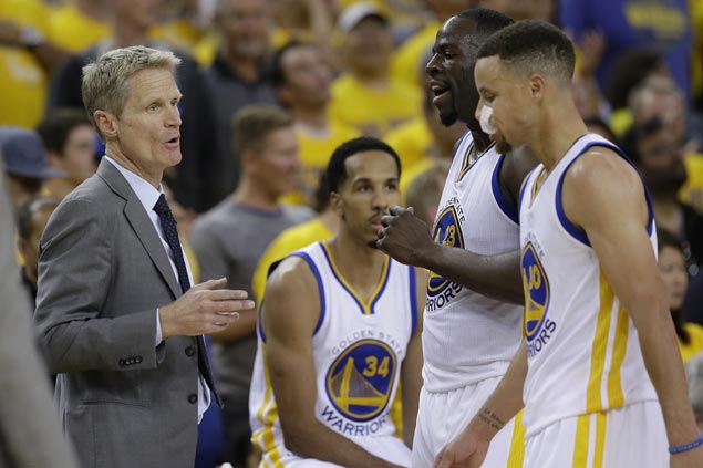 Shattering whiteboard or keeping cool, Steve Kerr pushes right buttons in Game 1