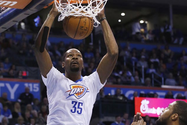 Kevin Durant leads six OKC players in double figures as Thunder take down Jazz for sixth straight win