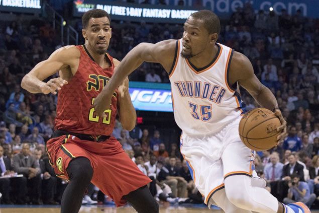Kevin Durant's triple-double leads OKC Thunder past Hawks