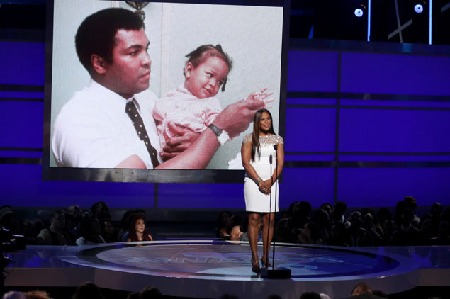 Laila Ali chokes up as she talks about outpouring of love for late dad