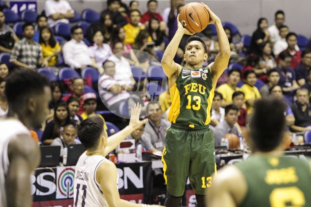 Timely Mike Tolomia treys enable FEU Tamaraws to hold off tough NU Bulldogs stand