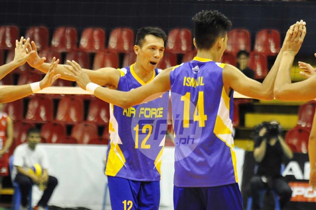 Air Force takes down Cignal to draw first blood in Spikers Turf finals