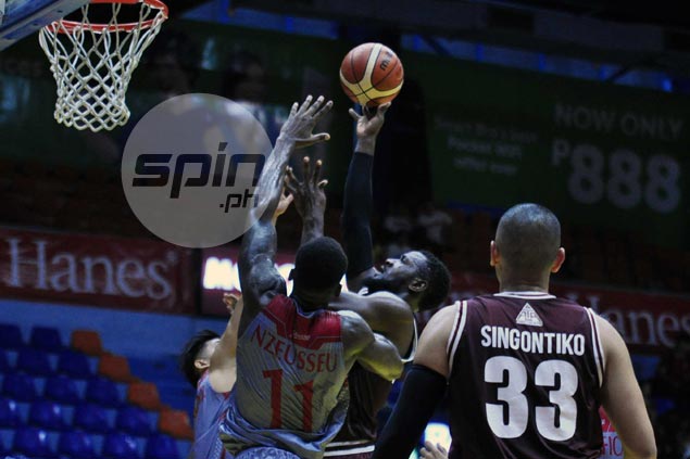 Bright Akhuetie insists he wasn't out to prove anything to fellow Cameroonian Mike Nzeusseu