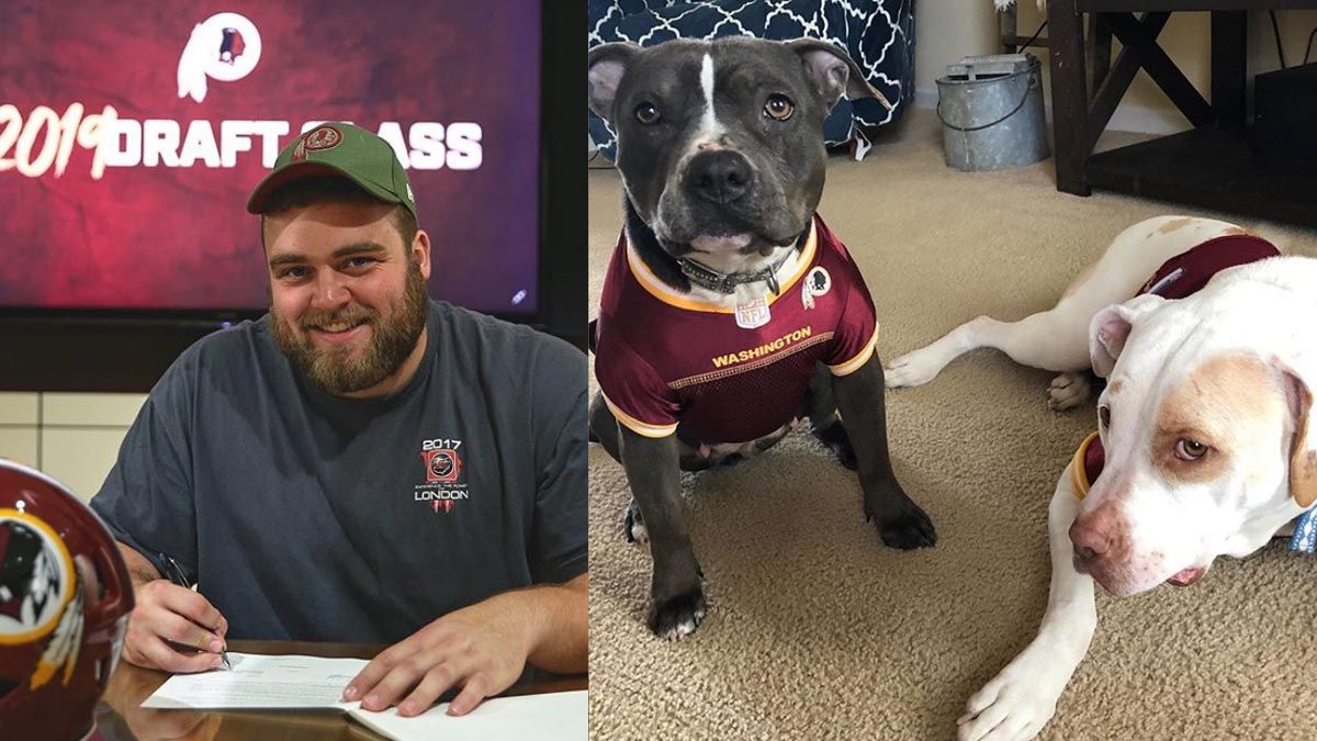 Redskins rookie Wes Martin committed as much to dog rescue as football