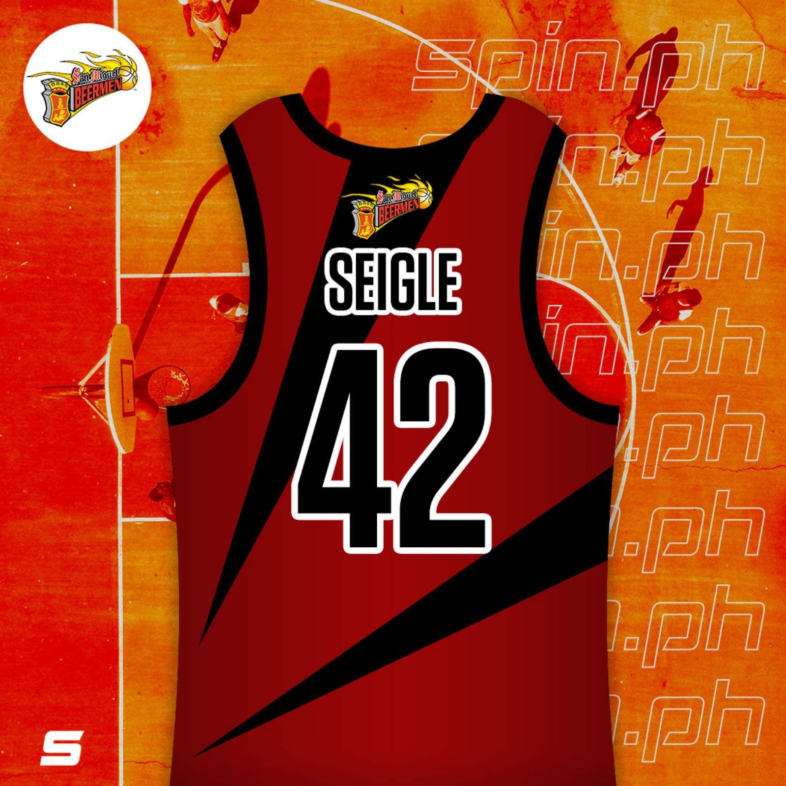 Rare Pba San Miguel Beermen Throwback Starter Jersey Large #42 Seigle