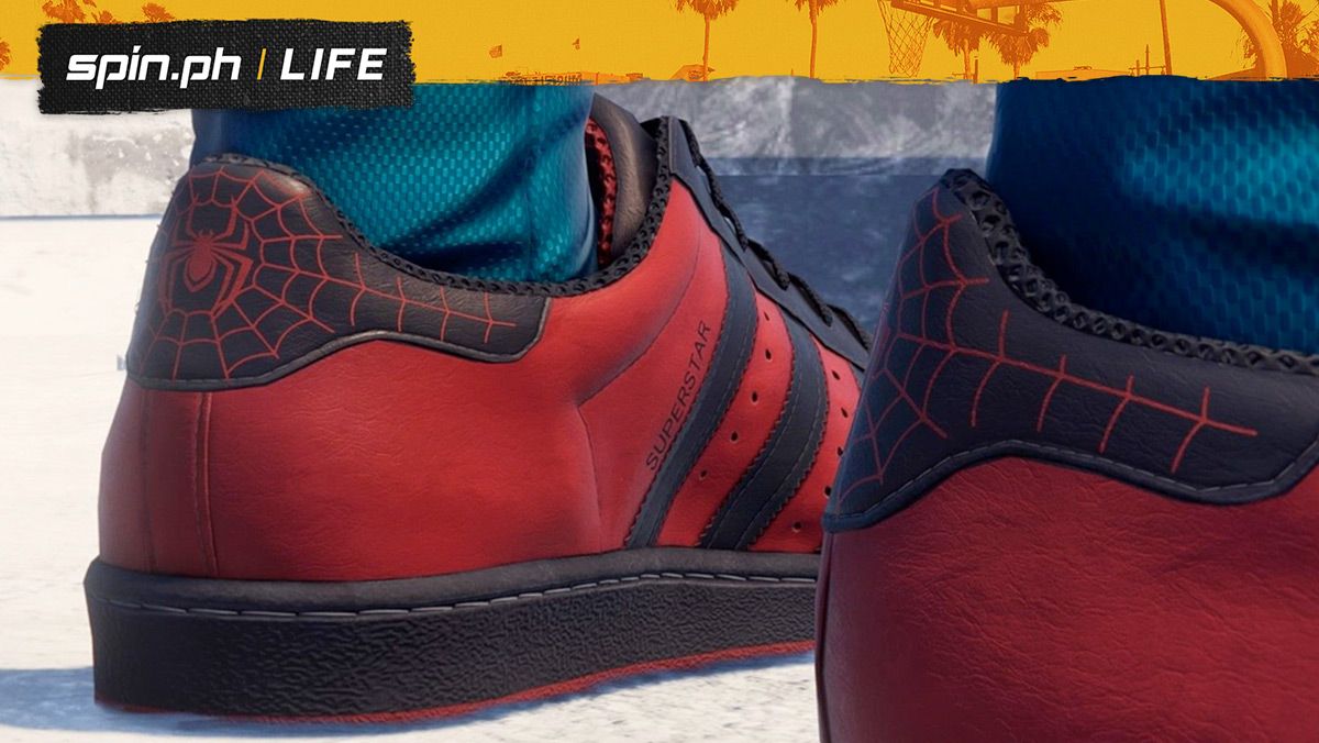 Here are the adidas Superstars from 'Spider-Man: Miles Morales'