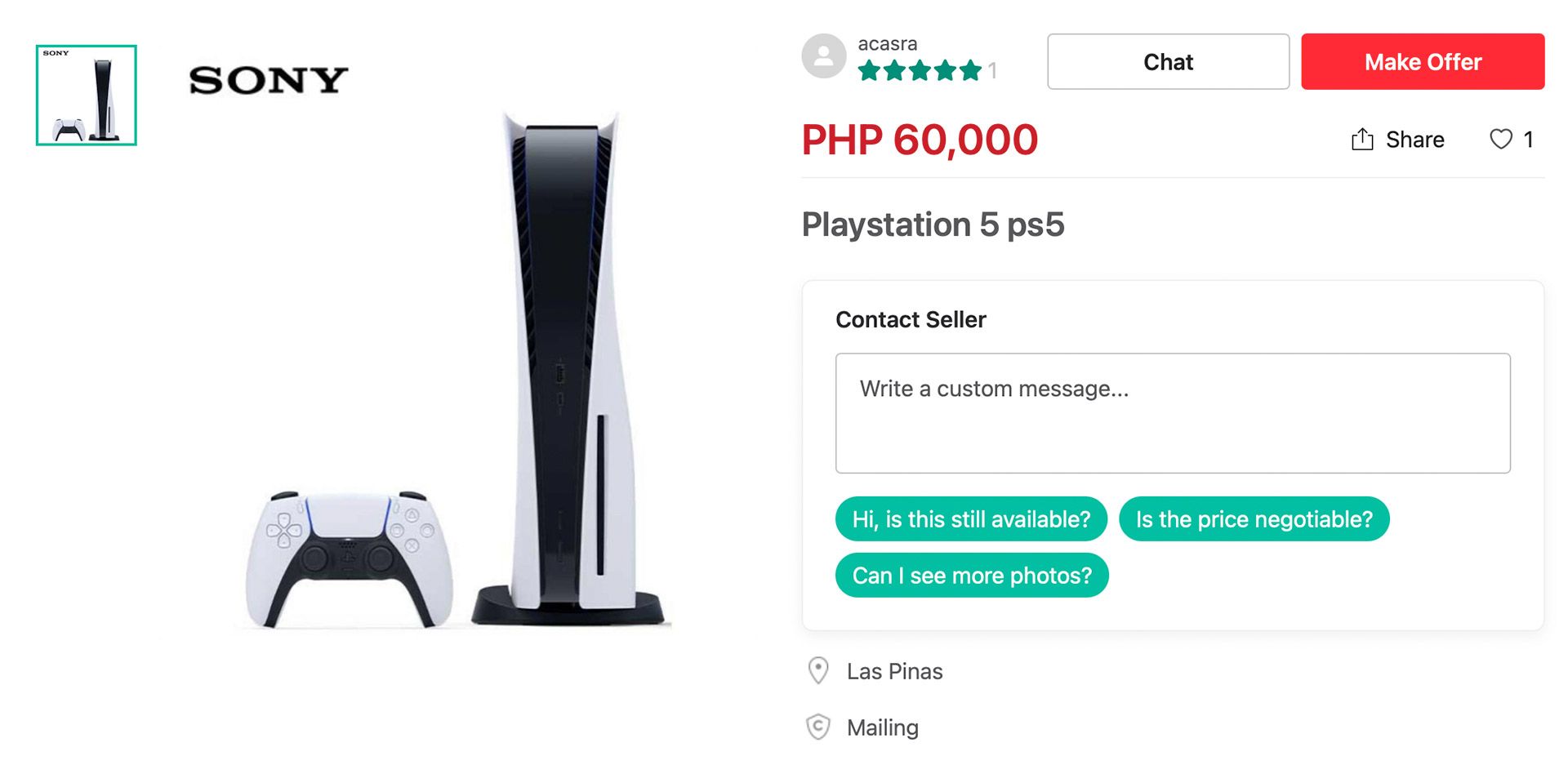 ps5 price php