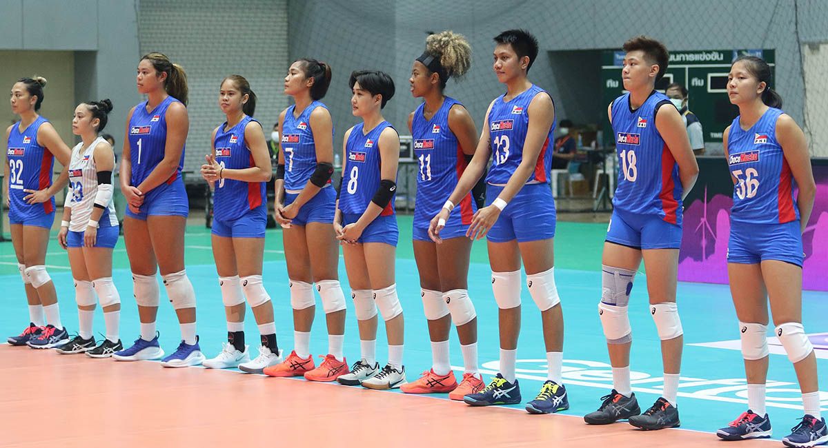Choco Mucho team competing at the Asian Club Women's Volleyball Championship in Thailand.