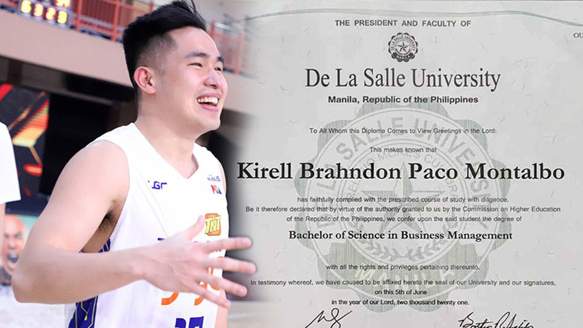 Kib Montalbo college diploma