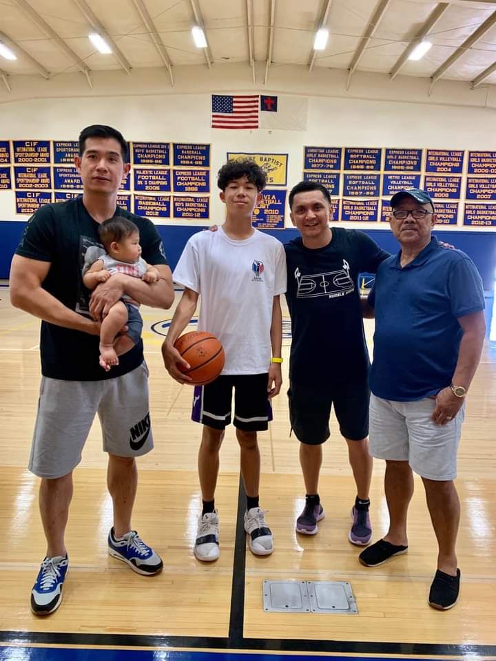 Bernard Tanpua's son Jared has had the chance to train under Jimmy Alapag in the US.