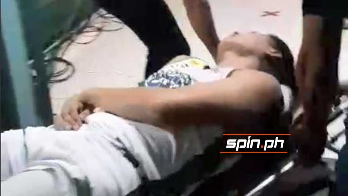 Roider Cabrera collapse, stretcher