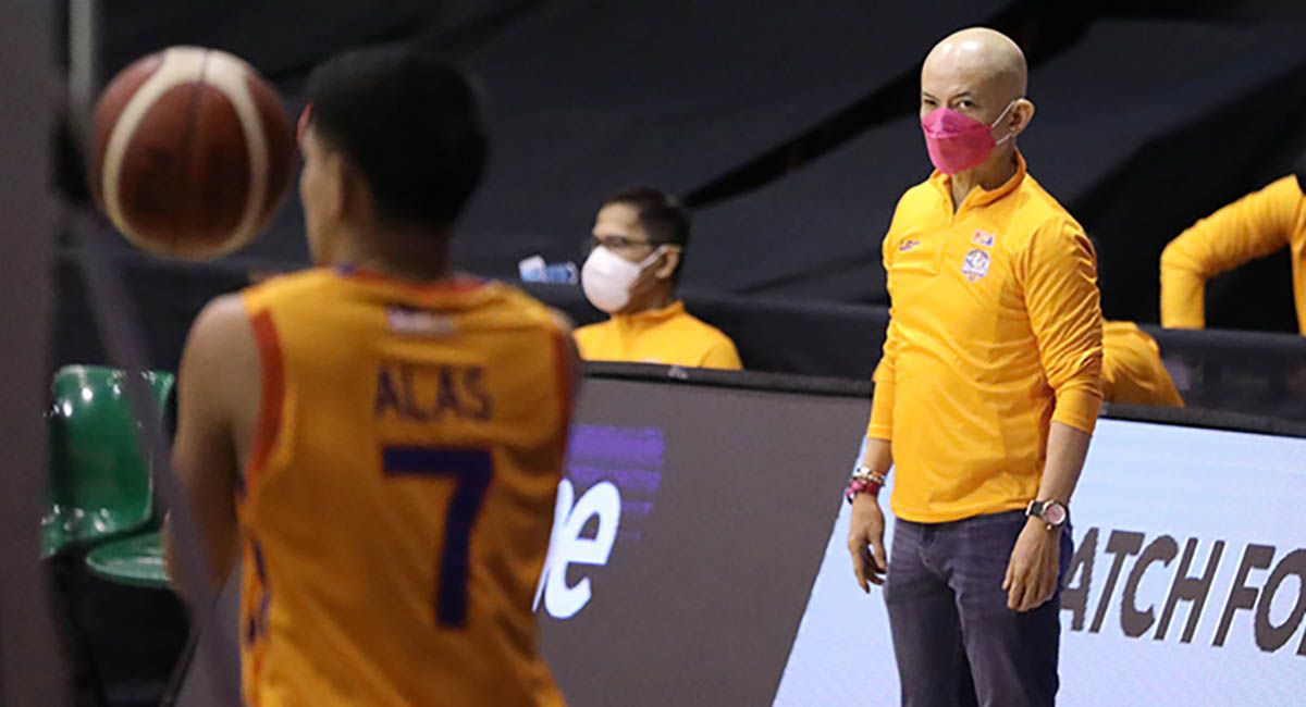 NLEX coach Yeng Guiao wasn't happy when Kevin Alas fouled Robert Bolick late in the game against NorthPort.