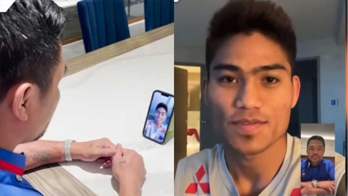 Mark Magsayo Manny Pacquiao video call
