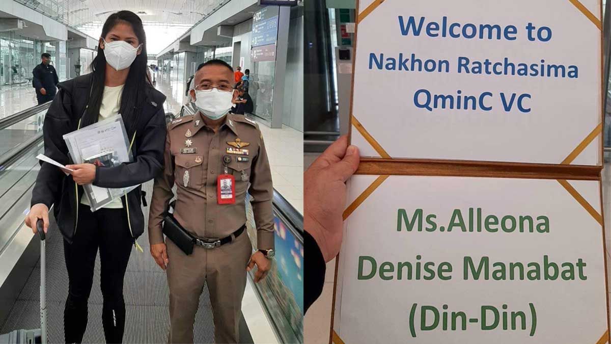 Dindin Santiago-Manabat Bangkok arrival Nakhon Ratchasima